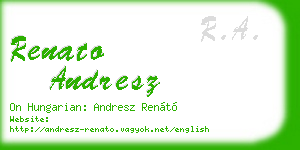 renato andresz business card