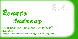 renato andresz business card